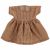 Variation Marron, écru du produit Tenue pour poupée robe Rayures fines de la marque Atelier Wagram