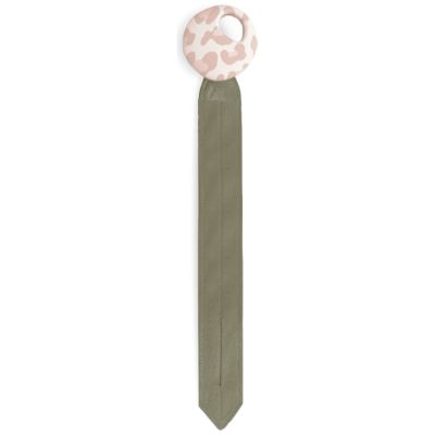 Attache-tétine Pebble Kaki et Graouu Pink Elhée