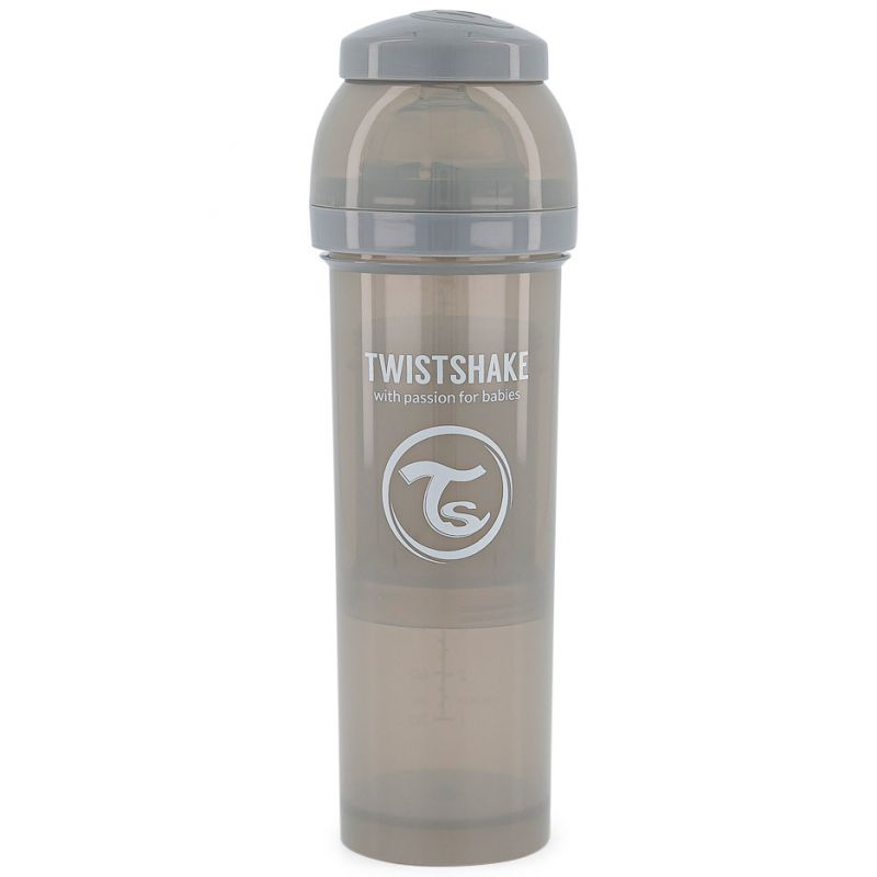 Biberon anti-colique gris pastel (330 ml) Twistshake