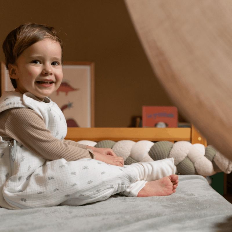 Gigoteuse à pieds vert d'eau 4 saisons avec chaussettes (2-3 ans) Les petites billes Ambiance 4