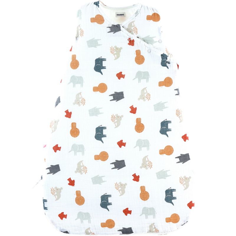 Gigoteuse mi-saison en mousseline de coton bio Jungle TOG 1-2 (70 cm) Noukie's