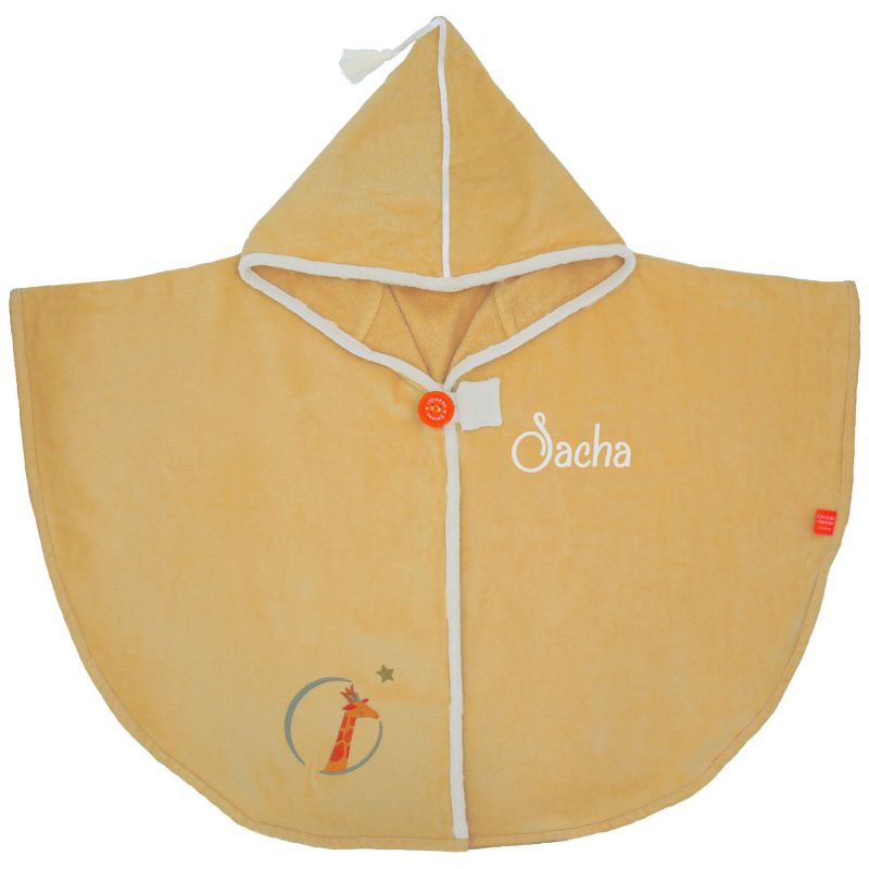 Poncho de bain Girafe Vanille personnalisable (0-5 ans) L'oiseau bateau Produit 1
