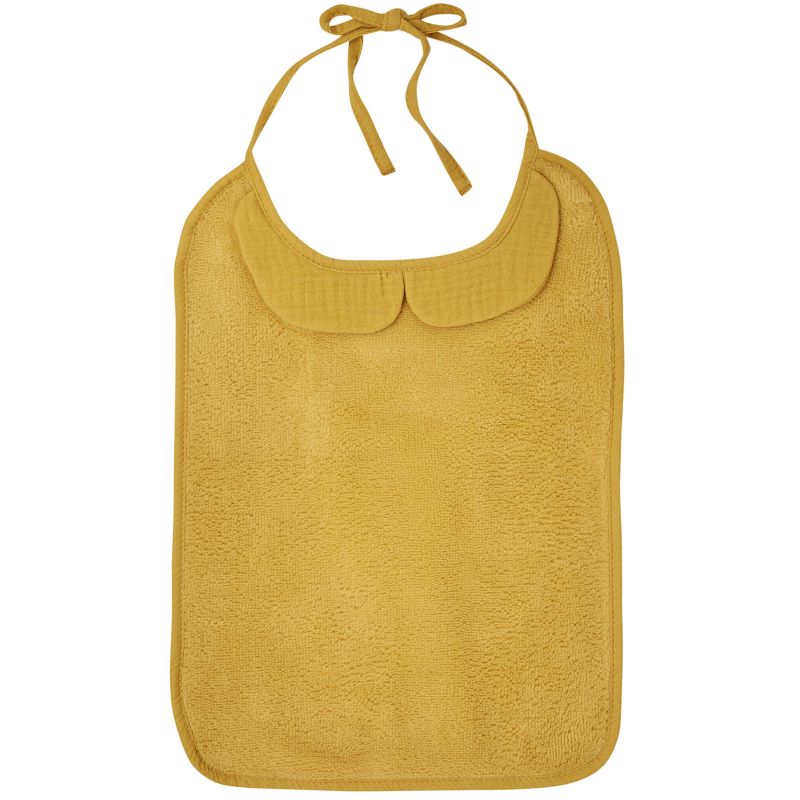 Bavoir à nouer Soft Bambou moutarde BB & Co