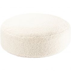 Pouf Ottoman Cream White molletonné - Wigiwama