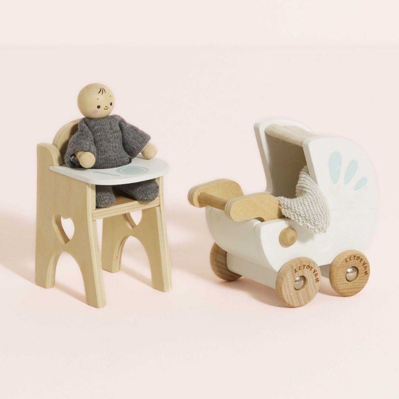 Ensemble accessoires de nurserie pour maison de poupée en bois FSC Le Toy Van Ambiance 3
