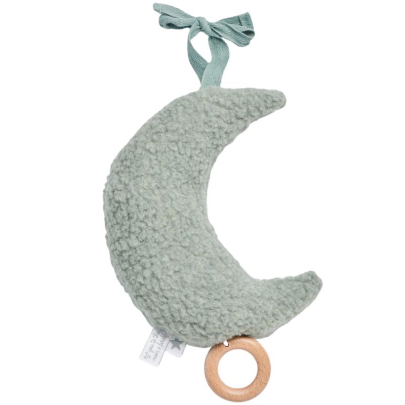 Peluche musicale Moon Ash green vert (20 cm) Jollein