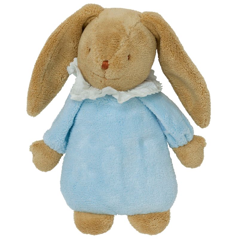 Lapin musical dodo pyjama bleu et pochette de rangement en coton (28 cm) Trousselier