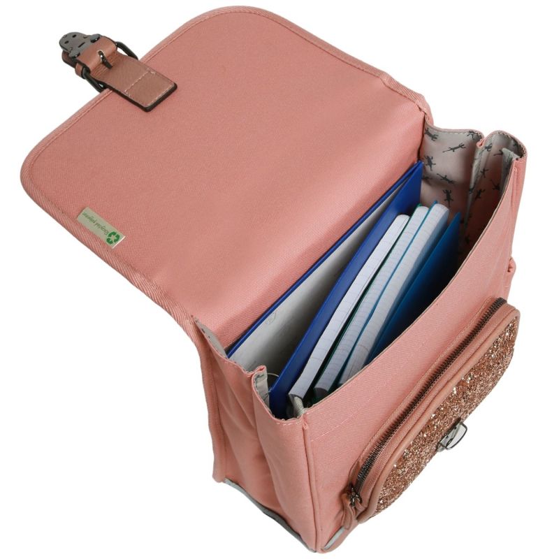 Sac à dos maternelle Glossy Pink (30 cm) Caméléon Produit ouvert 4