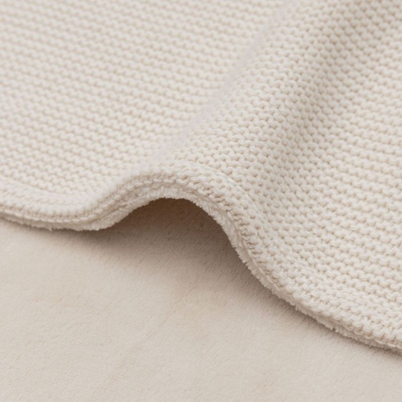 Couverture en polaire Basic Knit Oatmeal (100 x 150 cm) Jollein Produit 6