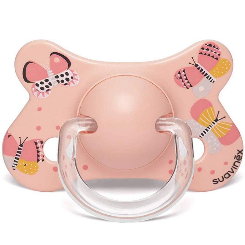 Sucette anatomique Total Look Fusion Papillon rose corail (4-18 mois) Suavinex