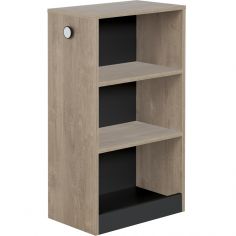 Petite bibliothèque mobile Chêne blond noir Marcel - Galipette