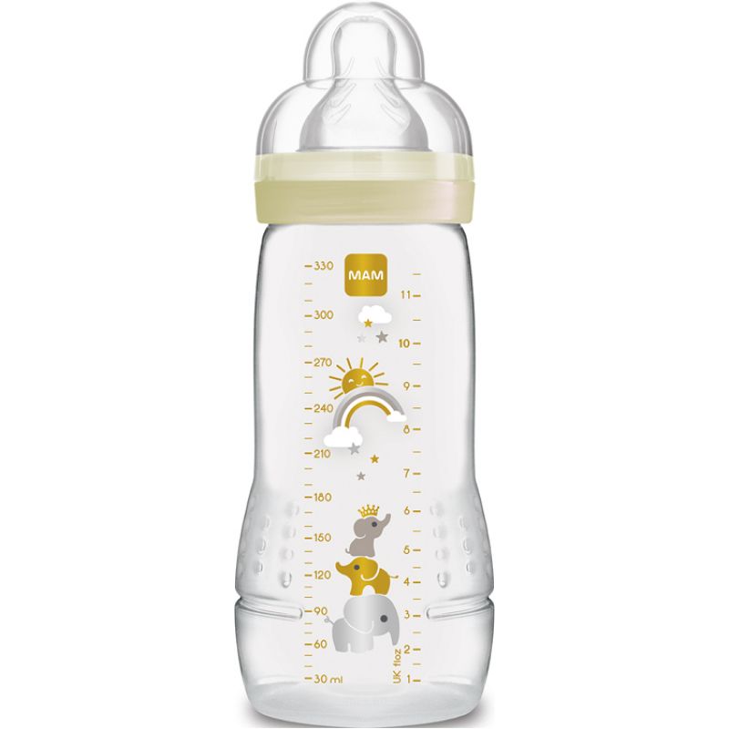 Biberon Easy Active 2ème âge éléphant - débit X ultra-rapide (330 ml) MAM