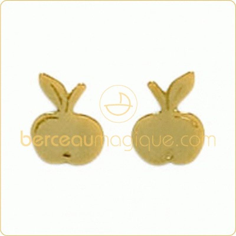 Boucles d'oreilles Pommes (or jaune) Berceau magique bijoux