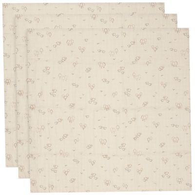 Lot de 3 langes en gaze de coton Woolly (70 x 70 cm)