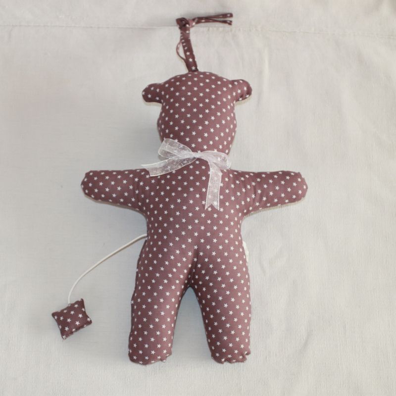 Coussin ours musical Etoiles figue Le petit rien