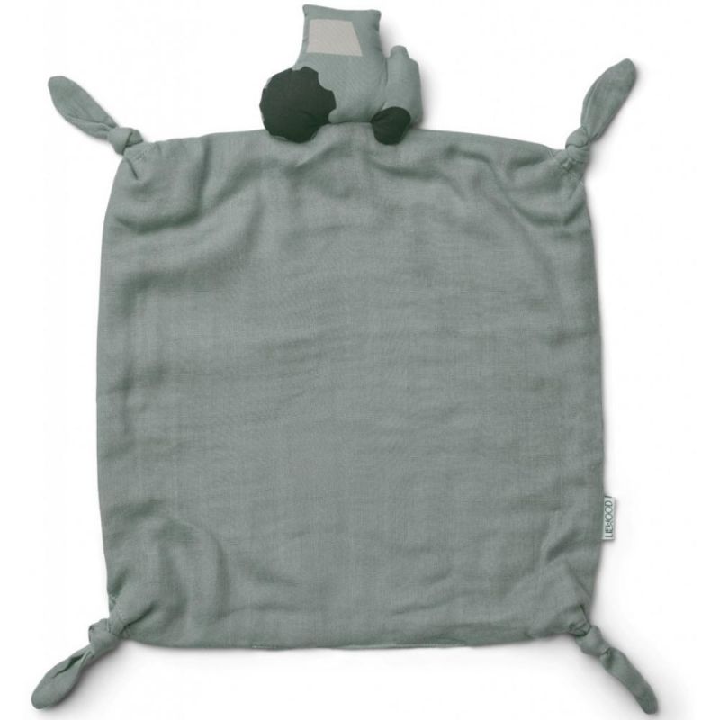 Doudou plat Agnete Tractor blue fog multi mix Liewood