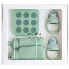 Coffret d'initiation au repas Fresh Food Cambridge Blue (5 pièces) - Mushie