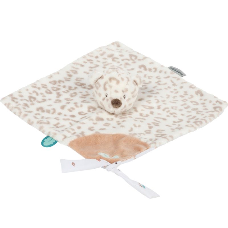 Doudou attache sucette Jungo léopard des neiges Boris & Jungo (27 cm) Nattou