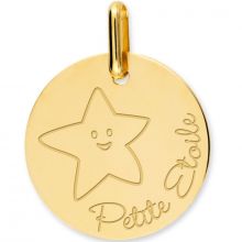 Médaille Petite Etoile personnalisable (or jaune 375°)  par Lucas Lucor