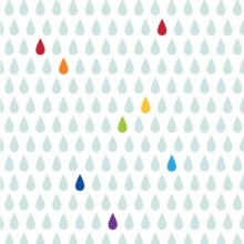 Papier peint rainbow petite pluie by Sophie Cordier  par Lilipinso