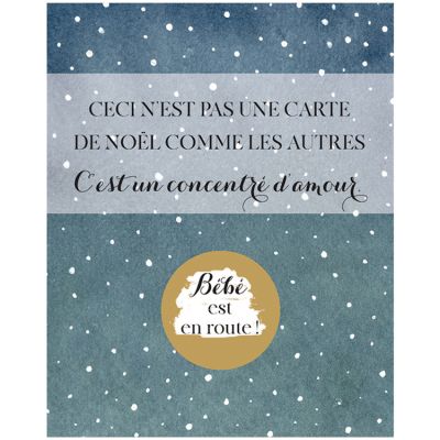 Carte à gratter Annonce de grossesse Concentré d'amour Noël (8 x 10 cm) Les Boudeurs