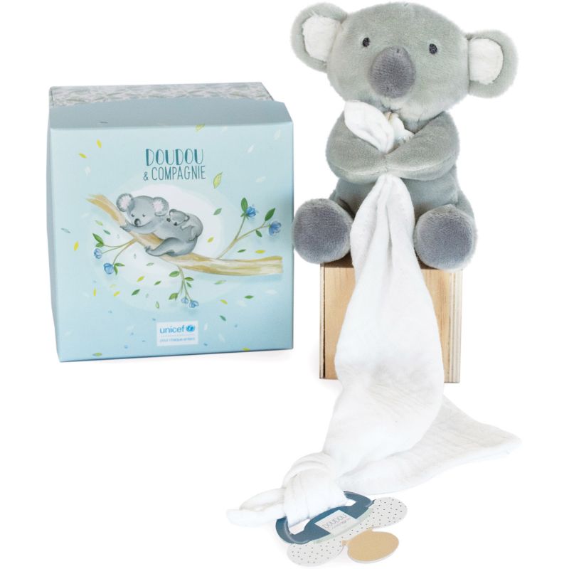 Coffret doudou attache sucette Koala UNICEF Doudou et Compagnie