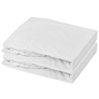 Lot de 2 draps housses en jersey Blanc (70 x 140 cm) Mon P'tit Dodo