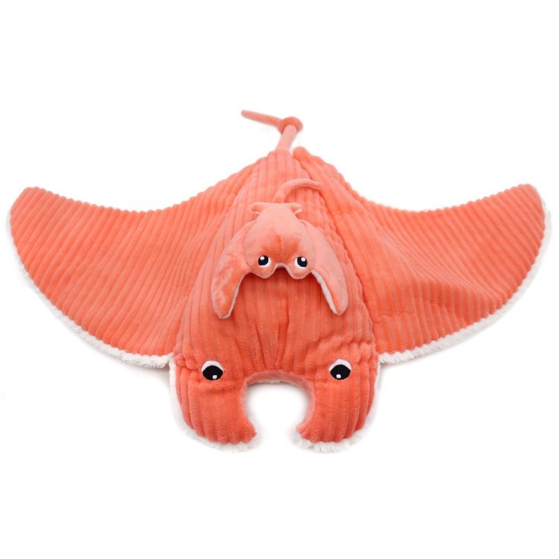 Peluche géante Mantalou la raie manta et son bébé Corail (67 cm) Les Déglingos Produit 3