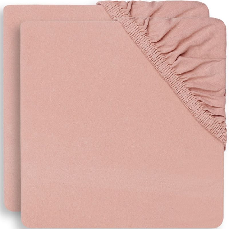 Lot de 2 draps housses bois de rose (60 x 120 cm) Jollein