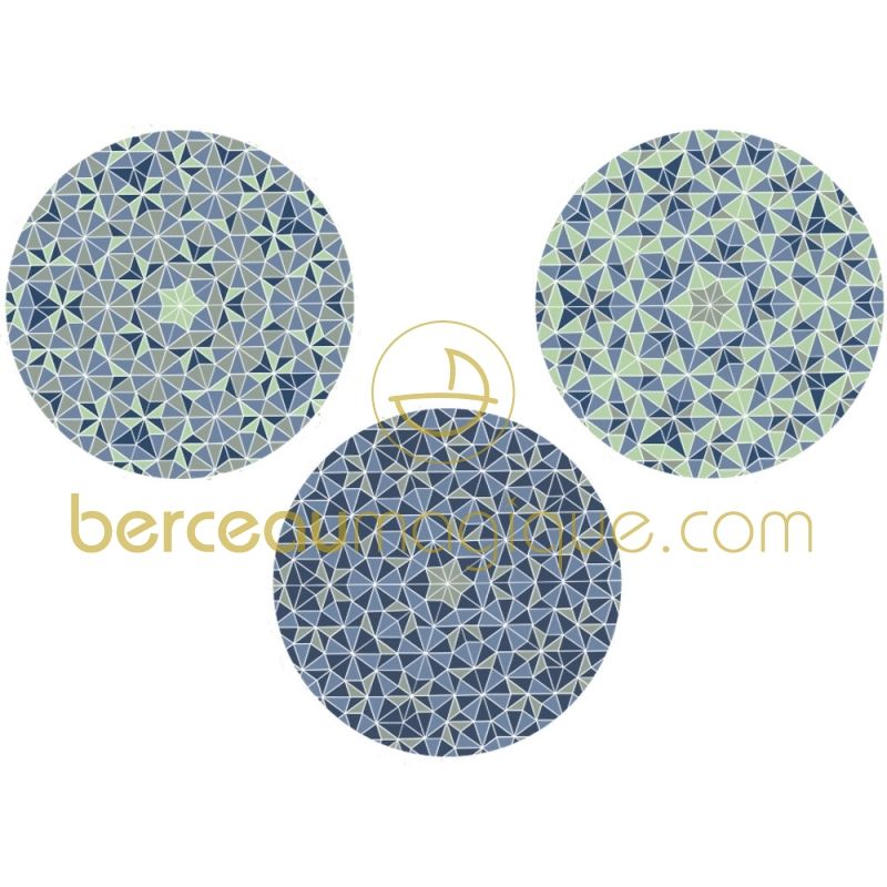 Sticker bulles géométriques bleu AFKliving