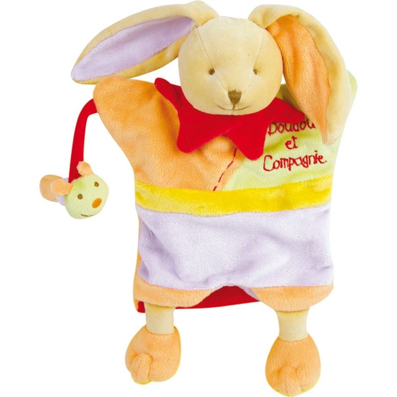 Doudou marionnette Paulin le lapin Doudou et Compagnie
