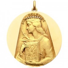 Médaille Sainte Delphine (or jaune 750°)  par Becker