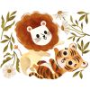 Stickers muraux Tigre et lion (65 x 50 cm) - Lilipinso