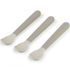 Lot de 3 cuillères bébé Easy-grip sable - Done by Deer
