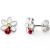 Variation Argenté du produit Boucles d'oreilles Coccinelle sur fleur (argent) de la marque Baby bijoux