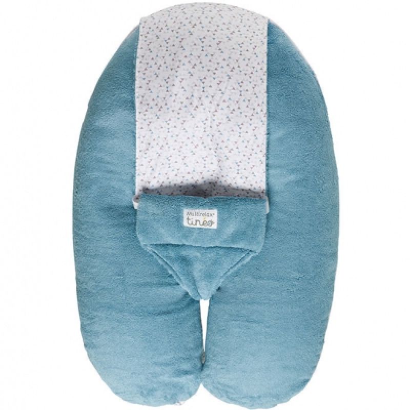 Coussin de maternité Multirelax évolutif éponge bleu céladon Tinéo