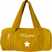 Sac de voyage enfant jaune moutarde (personnalisable)