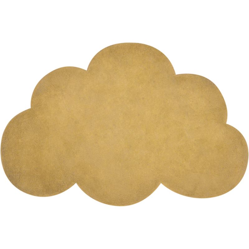 Tapis nuage en coton jaune moutarde (67 x 100 cm) Lilipinso