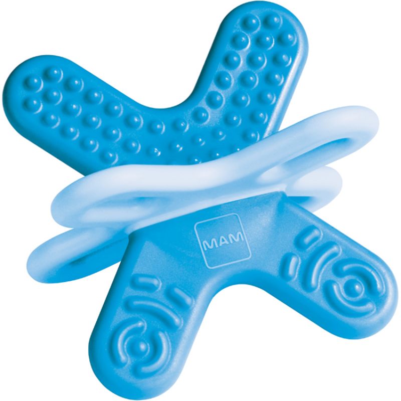 Mini-anneau de dentition phase 2 bleu + boîte de stérilisation MAM