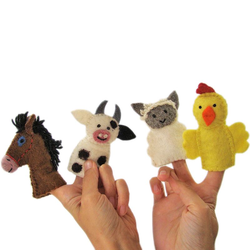 Marionnettes à doigt animaux de la ferme Papoose