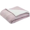 Couverture en sherpa Wooly vieux rose (100 x 140 cm) - Trois Kilos Sept