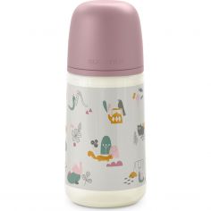 Biberon tétine SXPro M Walk In The park rose (270ml) - Suavinex