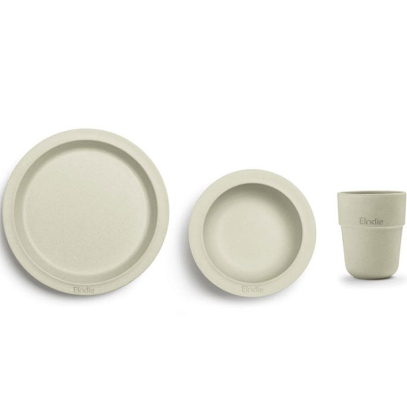 Coffret repas Vanilla White en bambou (3 pièces) Elodie Details