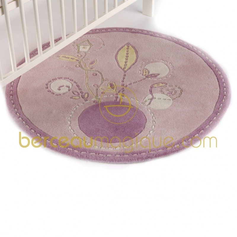 Tapis rond rose (90 cm) Amadeus Les Petits