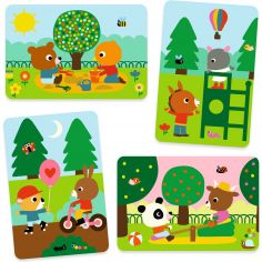 Coloriage pour les petits Au square - Djeco