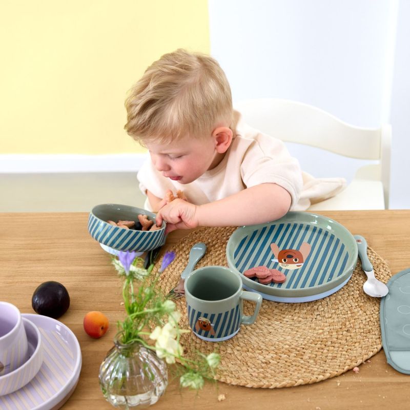 Coffret repas en porcelaine Tiny Team Chien Lässig Ambiance 7