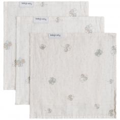 Lot de 3 mini lange Tender Clover (30 x 30 cm) - Baby's Only