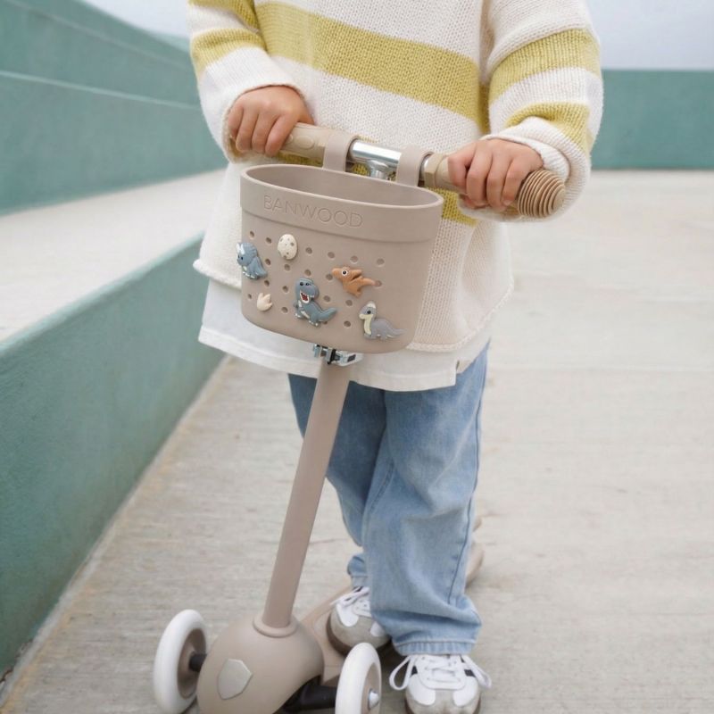 Pins pour panier de vélo Dinosaures Banwood Ambiance 3