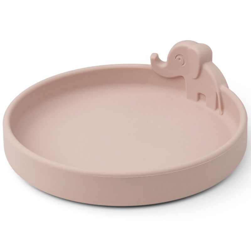 Assiette en silicone Elphee rose Peekaboo Done by Deer