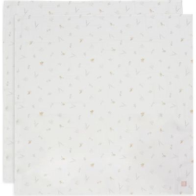 Lot de 2 maxi-langes en coton Lovely Birds (115 x 115 cm)  par Jollein